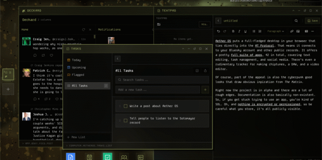 Aether OS: Desktop dalam Browser dengan Protokol AT